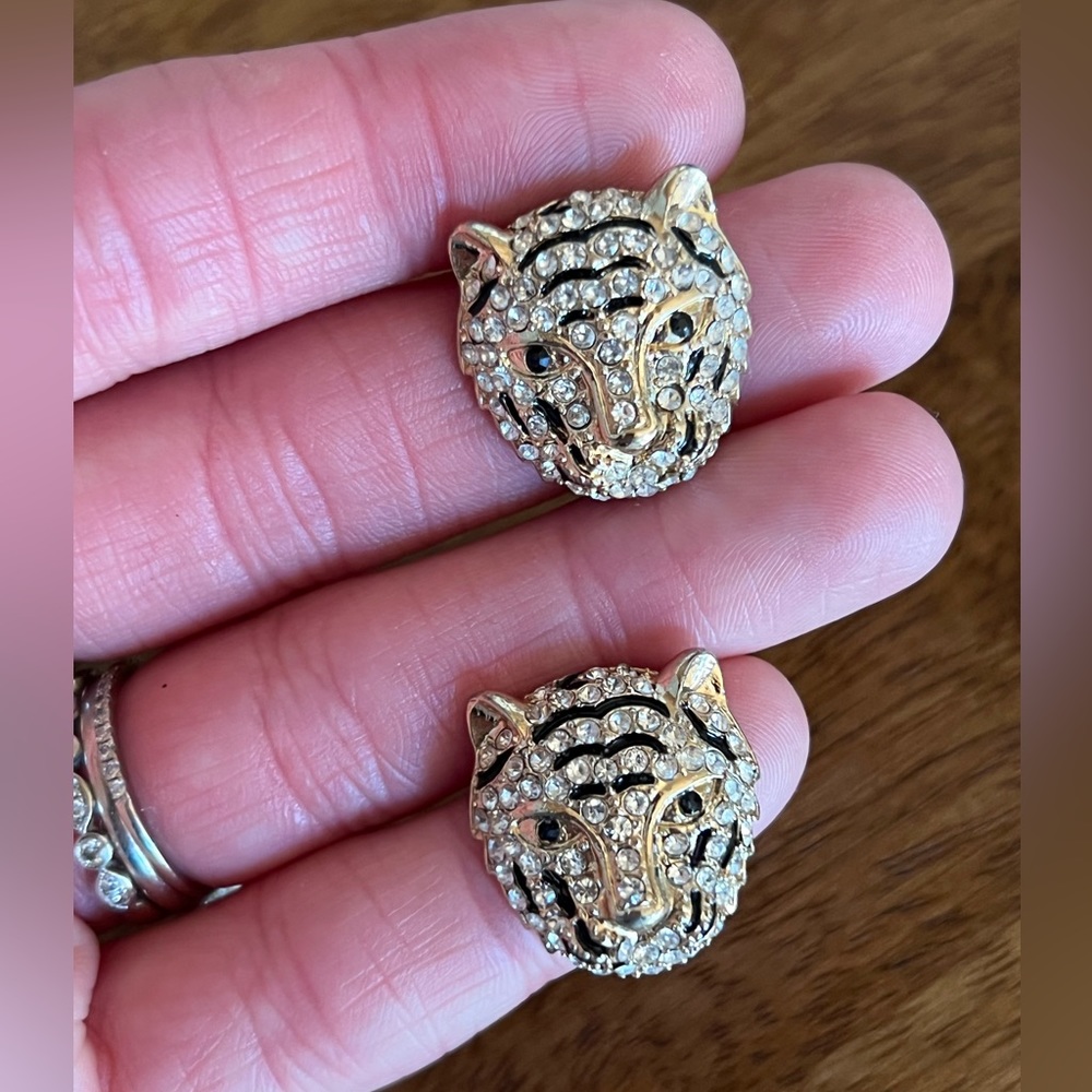 Tiger Statement Earrings - image 1